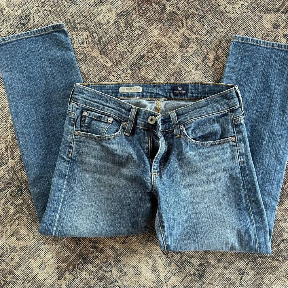 Ag Tomboy Crop Relaxed Straight Jeans - Picture 2 of 6